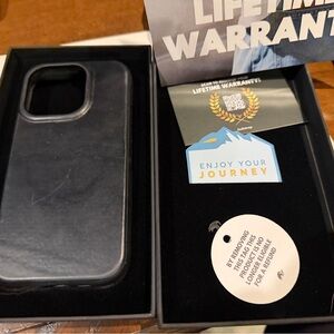 Sleek Black Phone Case with Warranty